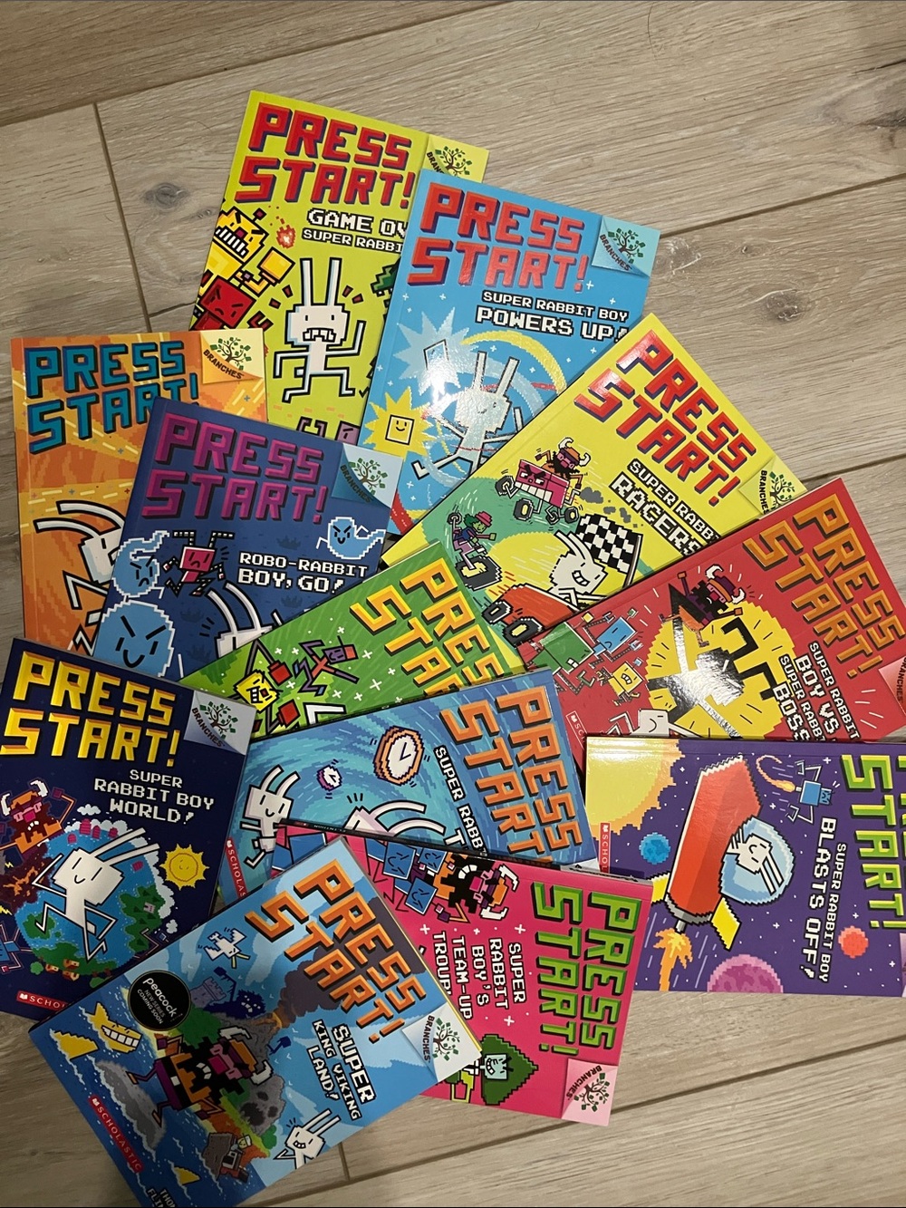 12 Press Start Series Books, 2nd Grade Level, Like New Condition